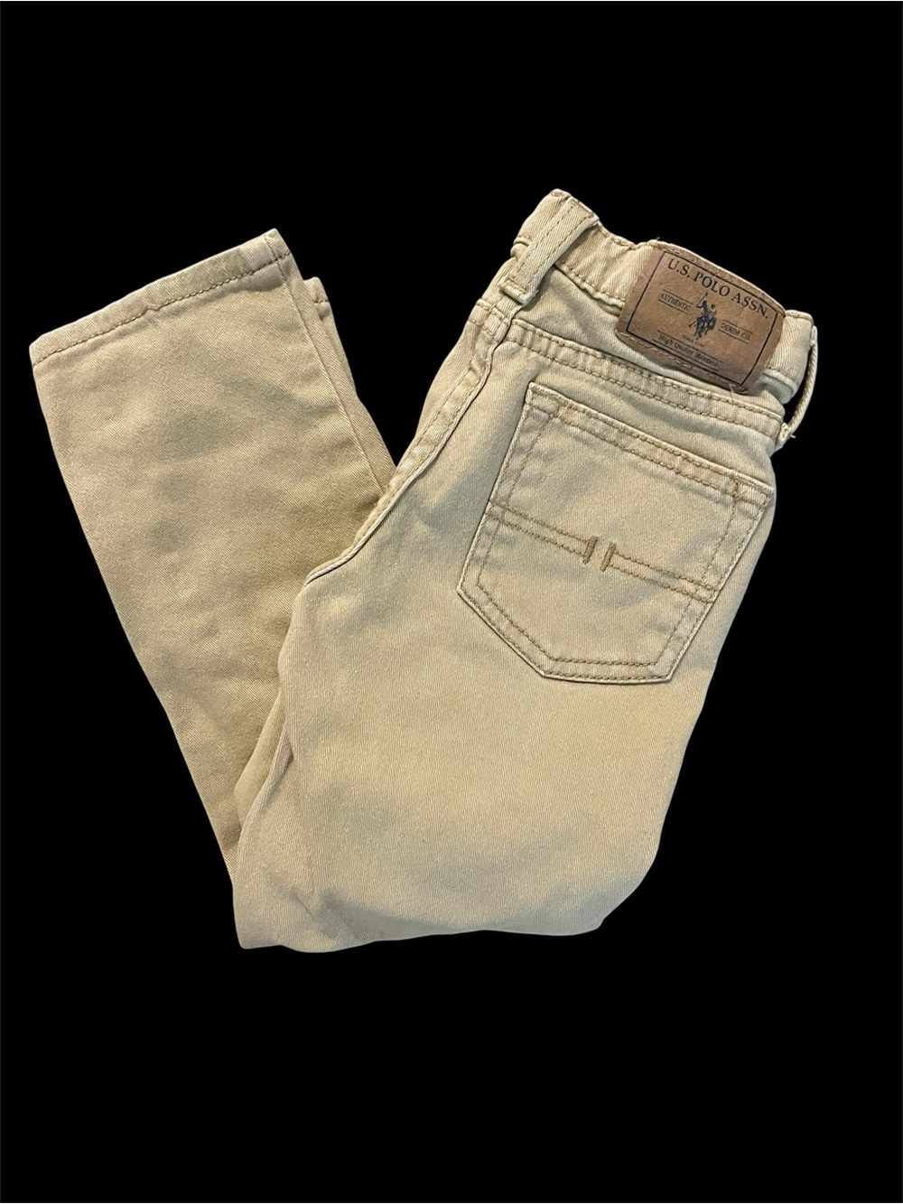 U.S. Polo Assn. Kids Beige Straight-Leg Jeans